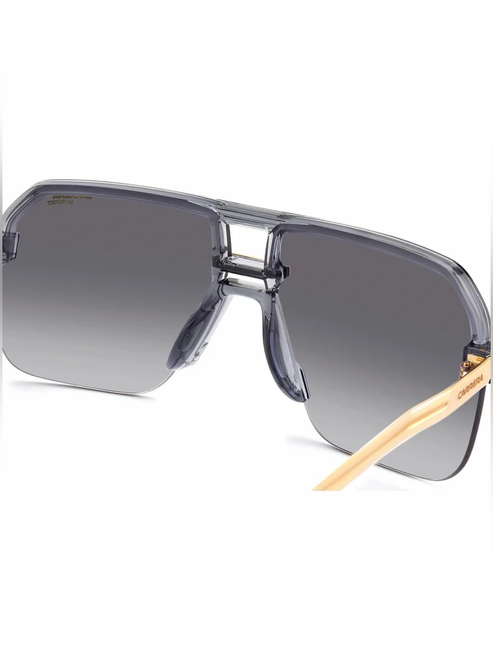 New Carrera 1066/S KB7FQ Men's Shield Sunglasses in Brown and Gold Authentic